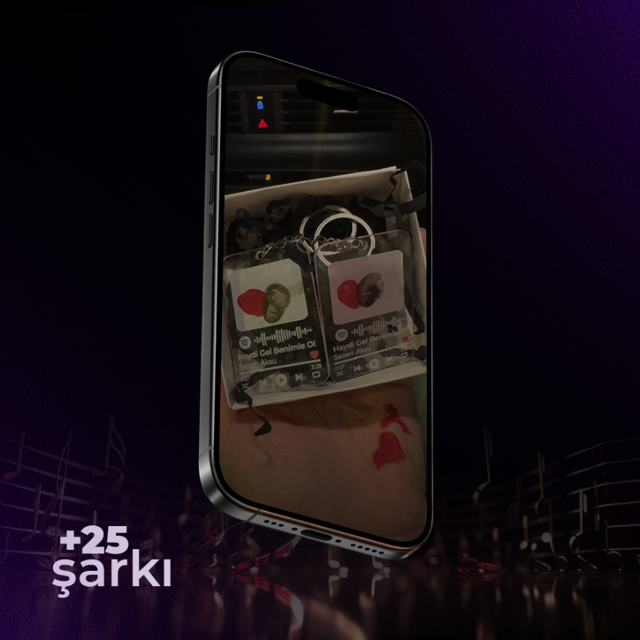 Parmak İzi Anahtarlık Seti (QR Kodlu)