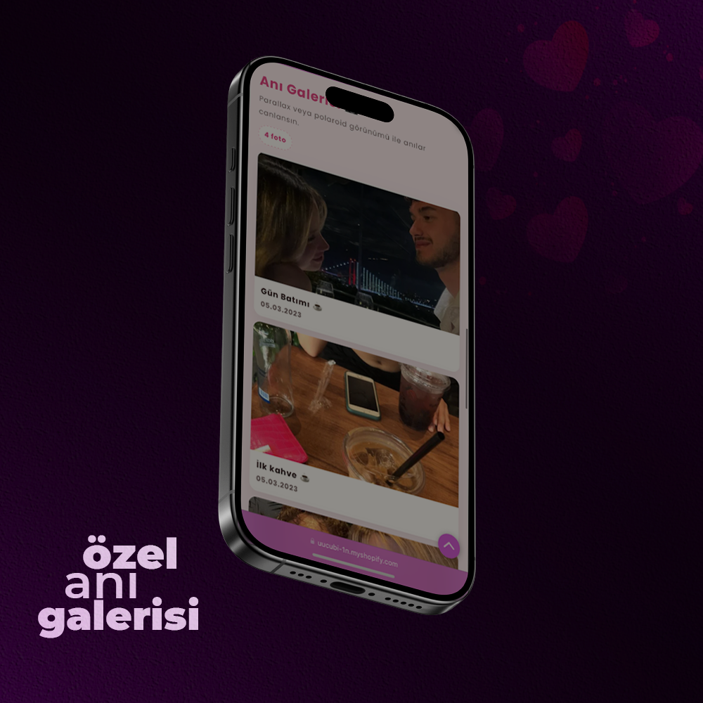 Sevgiliye Özel Web Site (kişiselleştirilebilir)