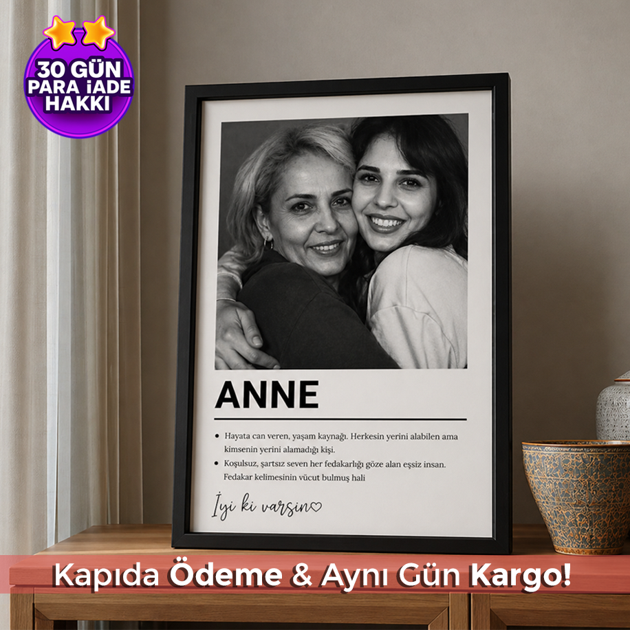 Sözlük Tanımlı Poster Tablosu (annelere özel)