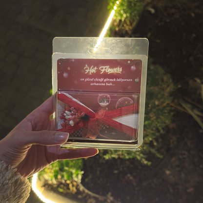 Aynalı Çiçek Buketi (yılbaşı temalı)