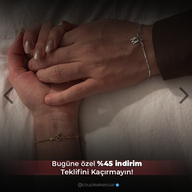 Harfli Çift Bilekliği