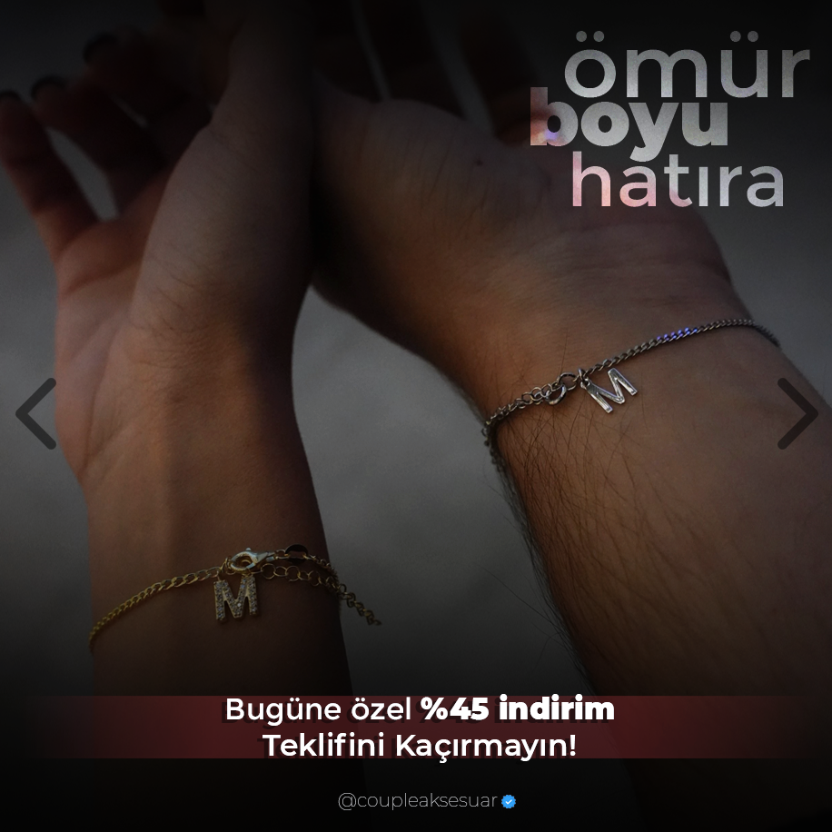 Harfli Çift Bilekliği