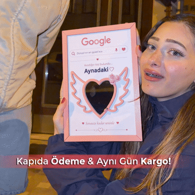 Aynalı Google Posteri (pembe tema)