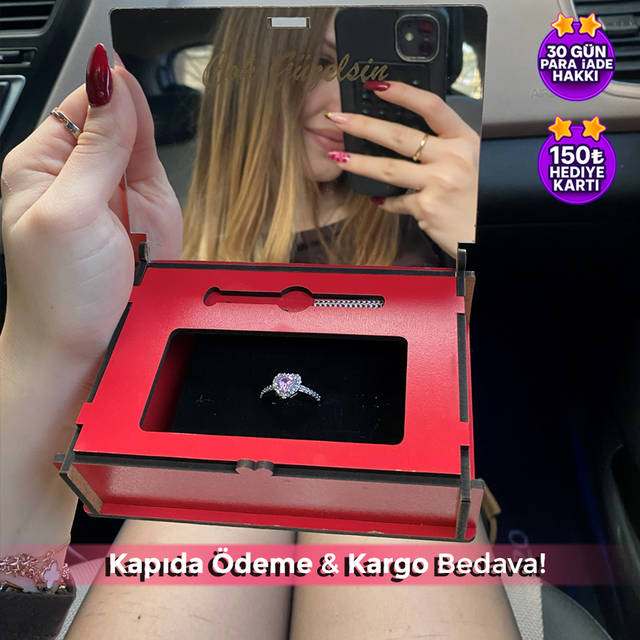 Süpriz Kutu (kalpli model yüzük)