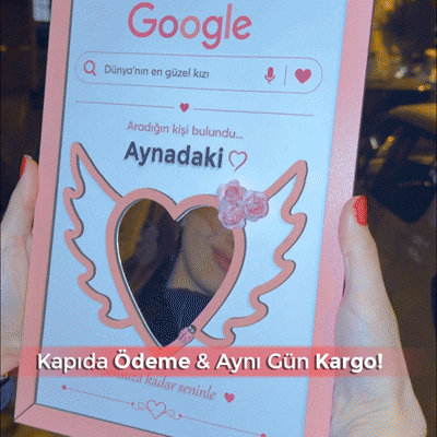 Aynalı Google Posteri (pembe tema)