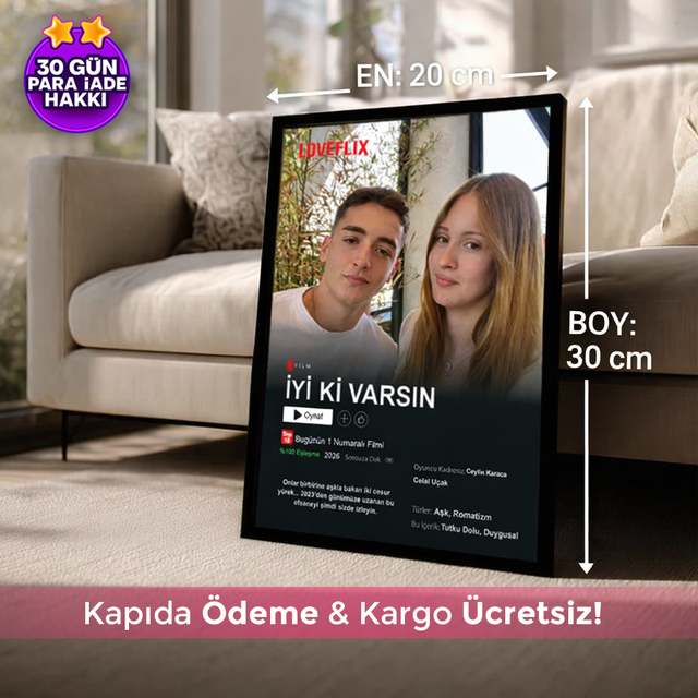 Kişiye Özel Poster Tablosu (30x20cm)