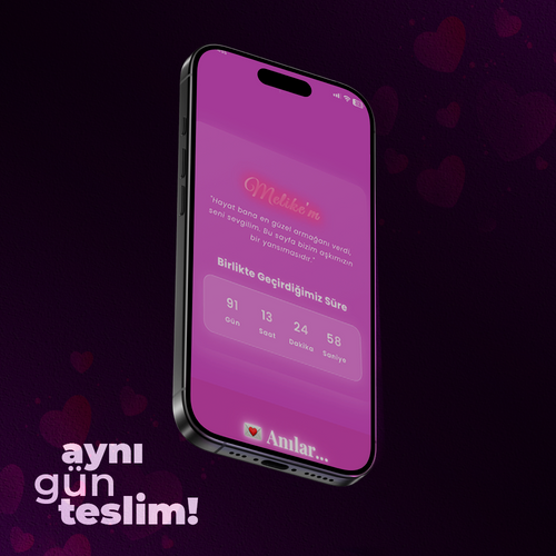 Sevgiliye Özel Web Site (kişiselleştirilebilir)
