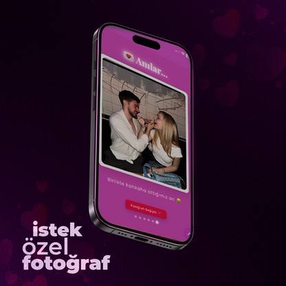 Sevgiliye Özel Web Site (kişiselleştirilebilir)