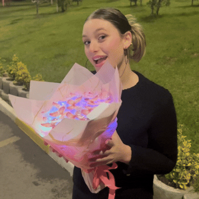 Led Işıklı Kelebek Buketi