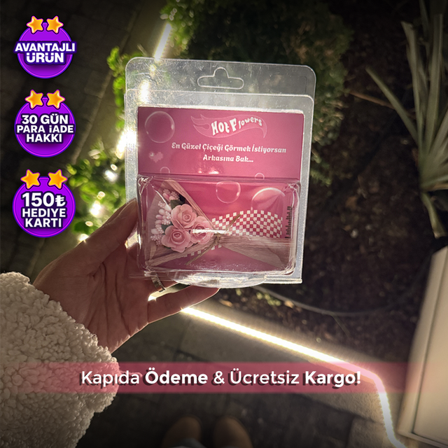 Aynalı Çiçek Buketi