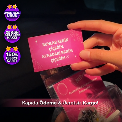 Aynalı Çiçek Buketi