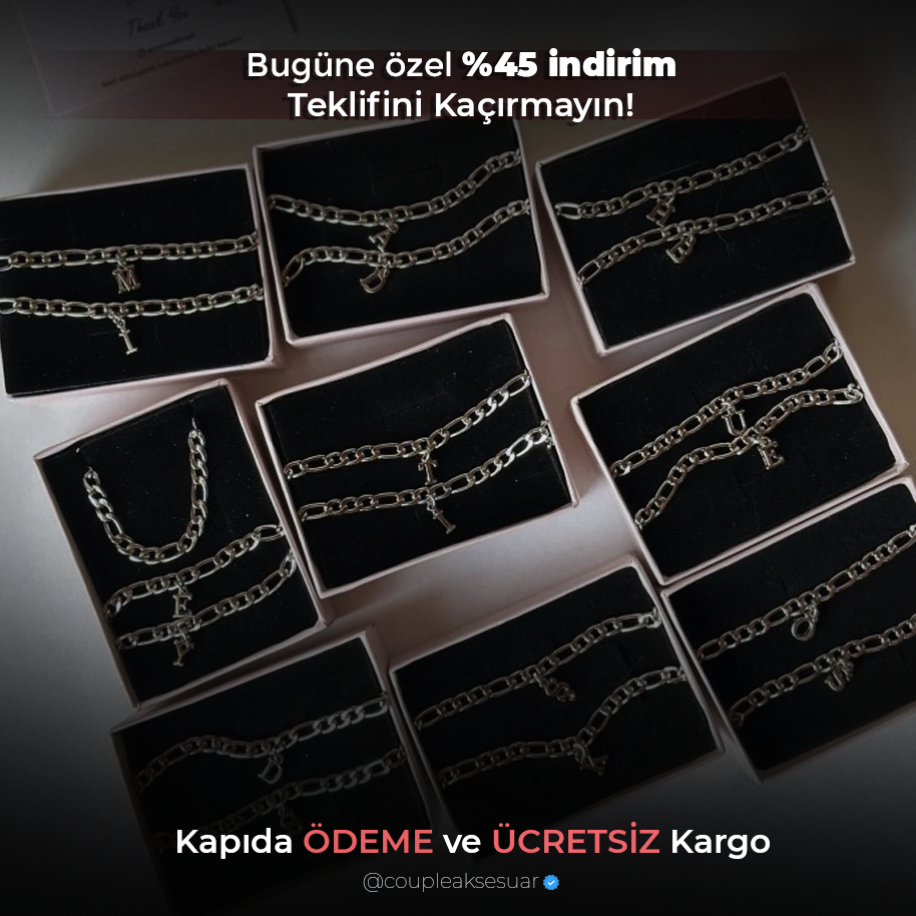 Harfli Çift Bilekliği